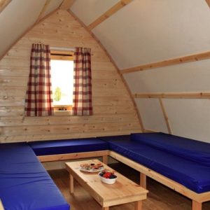 Glamping hut interior