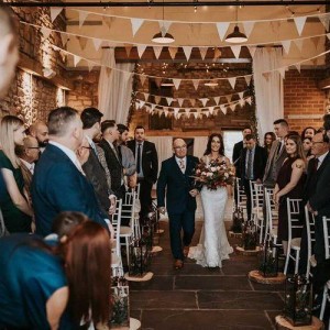 Walking down the aisle in the Barn